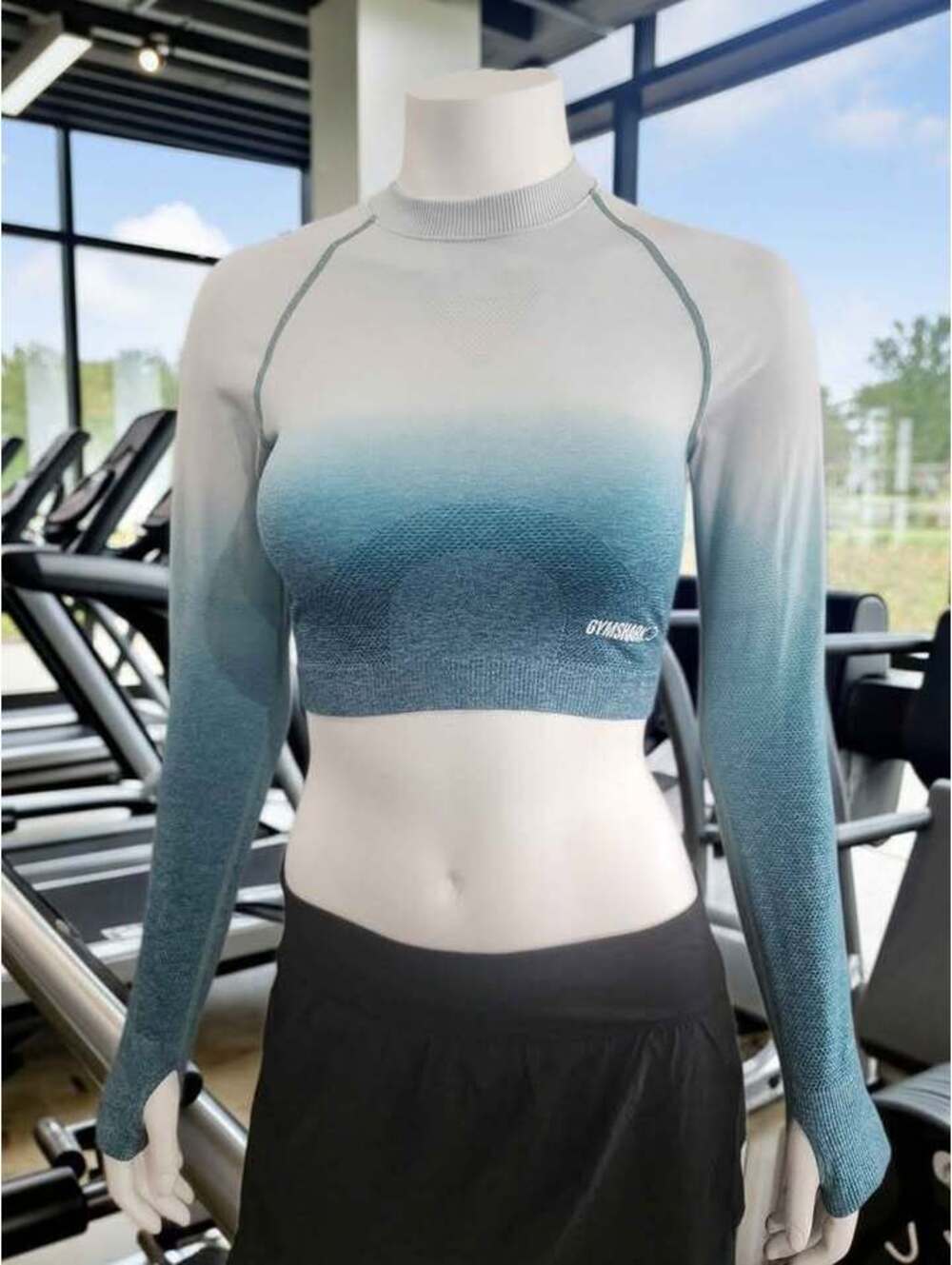 Gymshark Adapt Ombre Seamless Long Sleeve Crop Top Size M